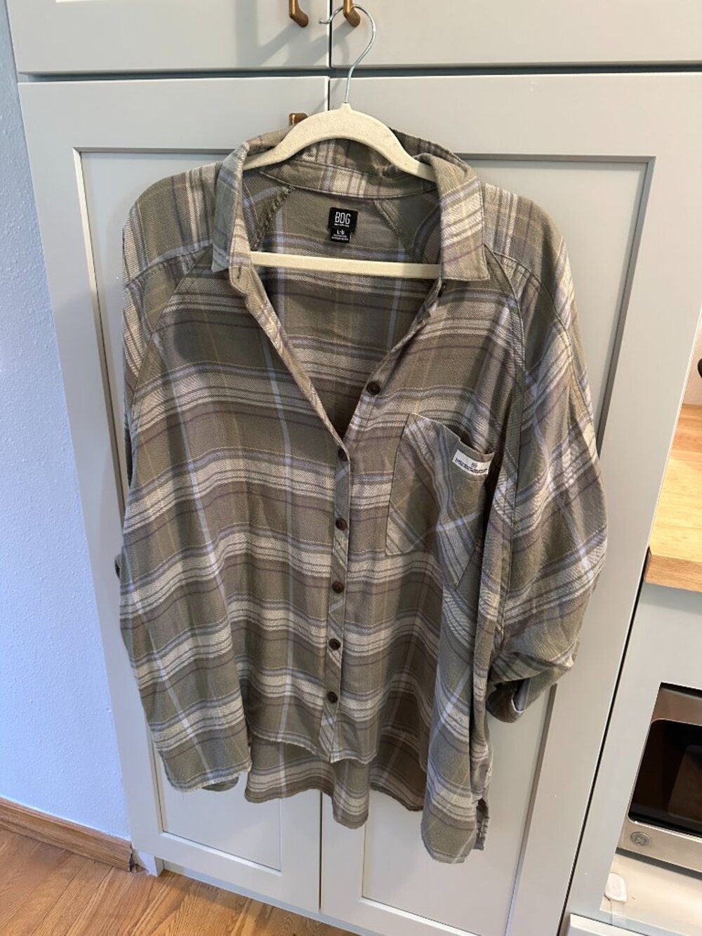 BDG Plaid Button Down Oversized Shirt